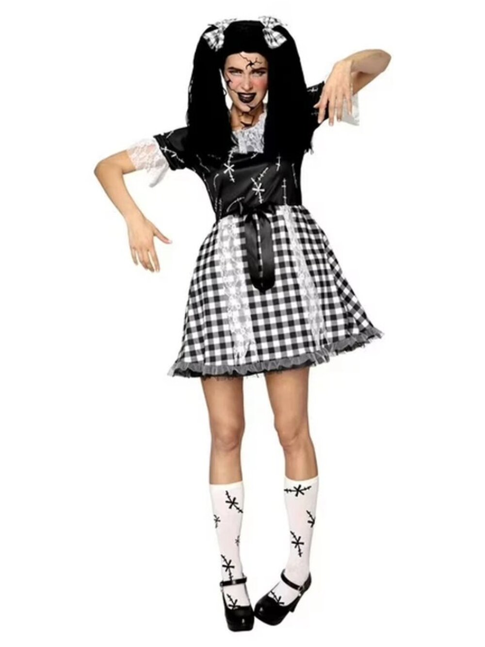 Partyholic Woman's Broken Doll Halloween Costume